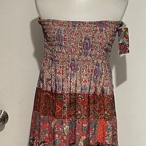 MoDA Multicolor Maxi Skirt / Strapless Dress - One Size‎ - NEW With Tags.